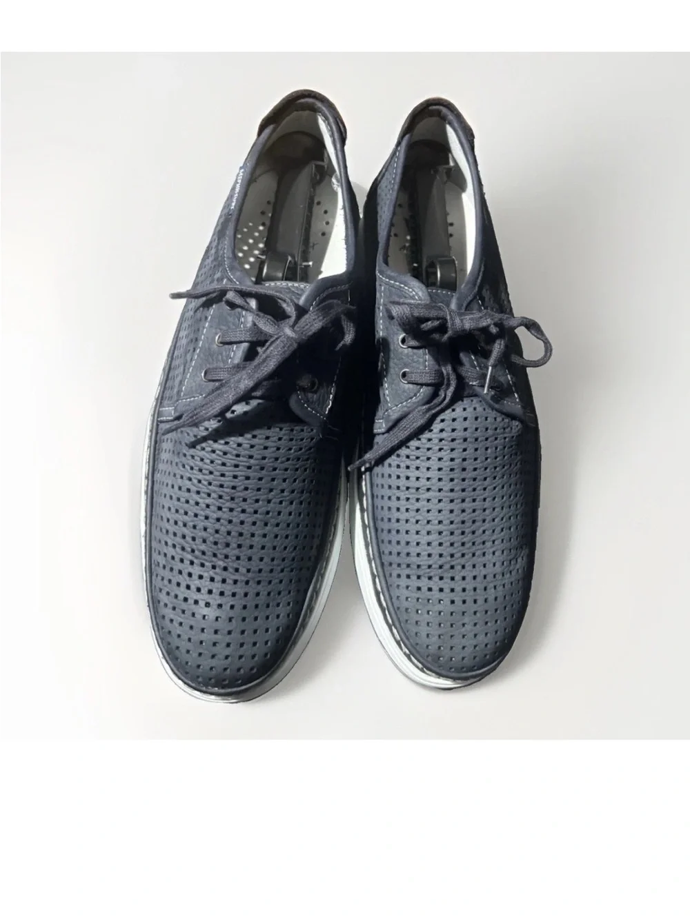 Mephisto Men's Perforated Lace-Up Sneaker - navy blue